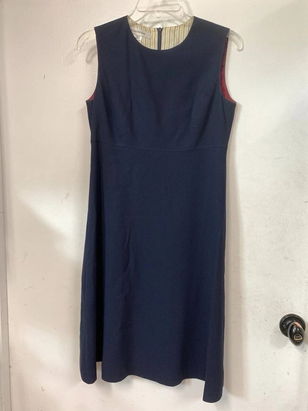 Evan Picone Navy Sleeveless Shift Dress